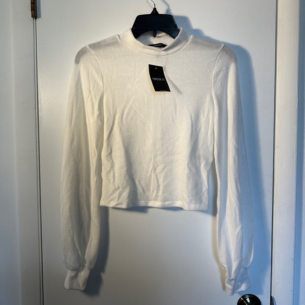 Soft long sleeve white cami